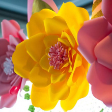 Декоративно пано с цветя на тема „Еднорог“