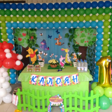 Празнуване на първи рожден ден, цялостна декорация и аранжировка "Мечо Пух"