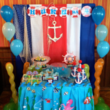 детски рожден ден/цялостна декорация и аранжировка "Океан"